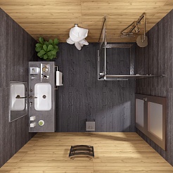 Triton Душевой уголок Каппа-Хром 90x90 – фотография-5